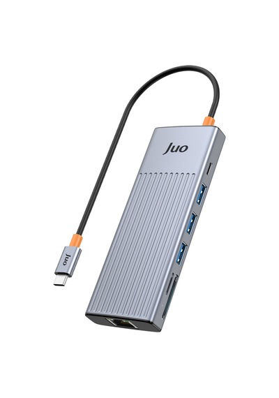 Juo Type-c 9 Portlu 4k 60hz Hdmı Gigabit Ethernet Dönüştürücü Sd Microsd Kart Okuyucu 100w Pd 3 Usb 3.2 Çoklayıcı Hub