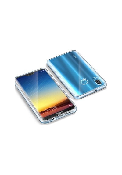 Huawei P Smart 2019 Kılıf 360 Tam Koruma Şeffaf Silikon Renksiz