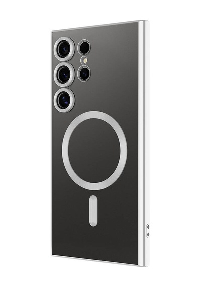 Galaxy Uyumlu S24 Ultra Kılıf Magsafe Kamera Lens Korumalı Logo Gösteren İnce Hafif Pazarplus Derin Mor