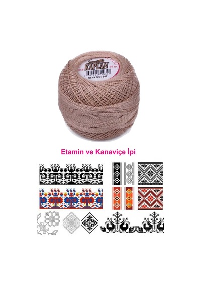 Kaplan Etamin Ve Kanaviçe İpi 8 No Kod/renk: 842 - Royaleks Çok Renkli