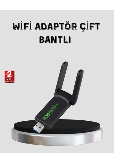 Mey İthalat 1200 Mbps Dual Band Wifi Adaptör 5.8g & 2.4g Çift Antenli