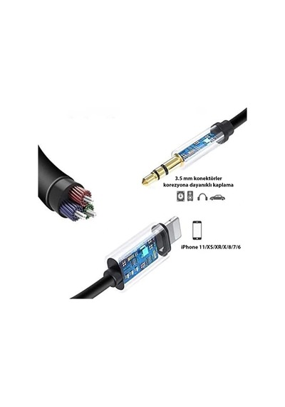 Eıma Em-02i Lightning To 3.5mm Aux Kablo Apple Uyumlu iPhone