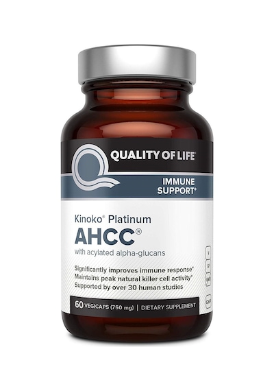 Quality Of Life Premium Kinoko Platinum Ahcc Supplement 60 Organi