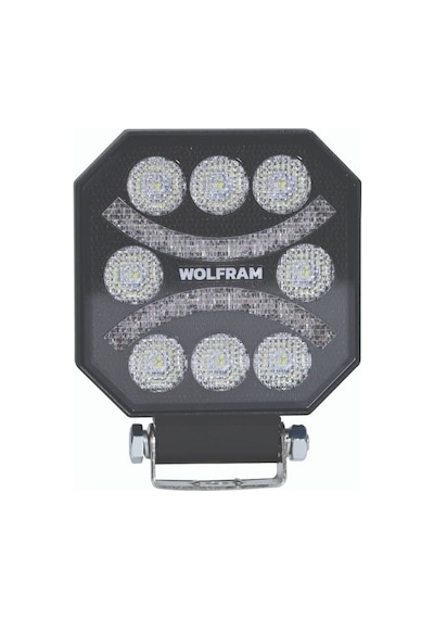 Led Çalışma Lambası Emojili 8 Led Beyaz + Sarı Sinyal Fonksiyonlu 10/30v E-belgeli 24w+21w 32002
