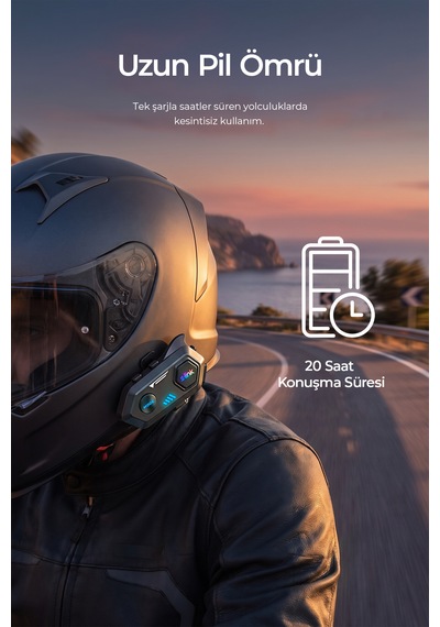 Spark Bluetooth 5.4v Kask Kulaklık Su Geçirmez Intercom