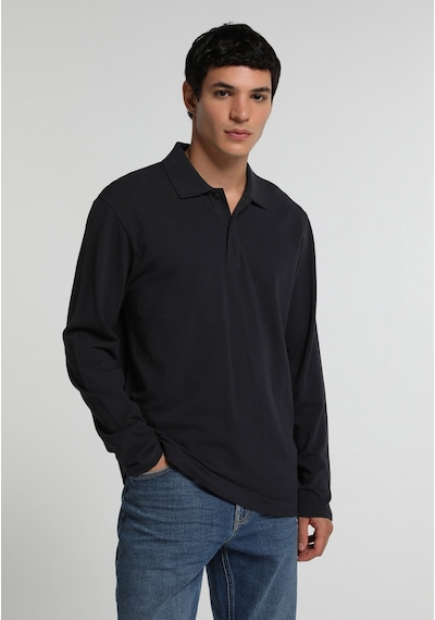 Colin's Colins Regular Fit Polo Yaka Düz Erkek Lacivert Uzun Kol Tişört Cl1082503 Q1.v2 Dnv Koyu Lacivert