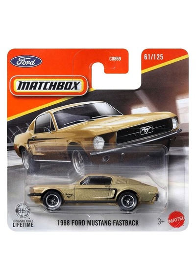 Matchbox 1968 Ford Mustang Fastback 1/64 Jnk51 Sarı