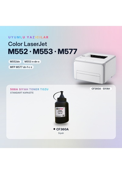 Hp 508a Cf360a Toner Tozu Siyah 180gr / Color Laserjet Enterprise M552 / M553 / Mfp M577