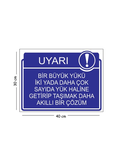 Metal Bir Büyük Yükü İki Yada Daha Çok Sayıda Yük Haline Getirip Taşımak Daha Akıllı 30x40 Cm A3