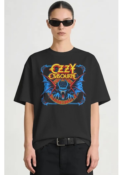Ozzy Osbourne Rock Metal Şarkıcı Baskılı Unisex Oversize Premium Siyah
