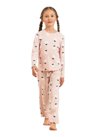 Rolypoly Rp3901c Kız Çocuk Uzun Kol Pijama Takım Somon