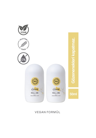 Clooe Doğal Roll On Unisex Ter Kokusu Önleyici 2 x 50 ML
