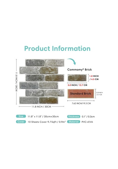 Technosmart 30x30cm 6adet 3d Kendinden Yapışkanlı Duvar Kağıdı Kaplama Mutfak Banyo 1paket 0,54 M2