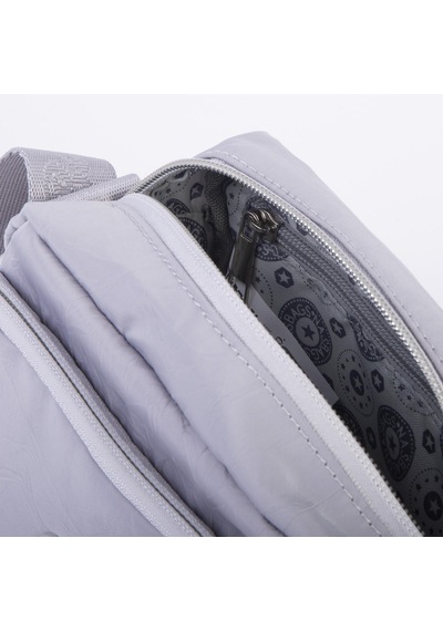 Nas Bag Kadın Spor Çok Gözlü Su Geçirmez Hafif Mini Çanta Gri 22x16 Cm Gri