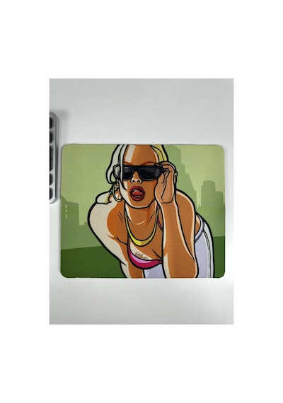 Gta San Andreas Kaymaz Dikişli Kauçuk Oyuncu Mousepad V2 - 22x18 Gaming Mouse Pad Fare Altlığı