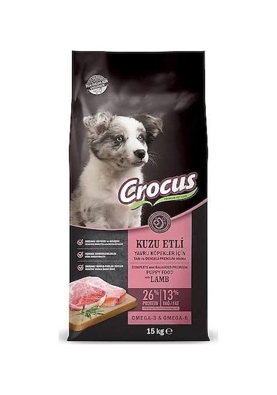 Crocus Kuzu Etli Pirinçli Yavru Köpek Maması 15kg