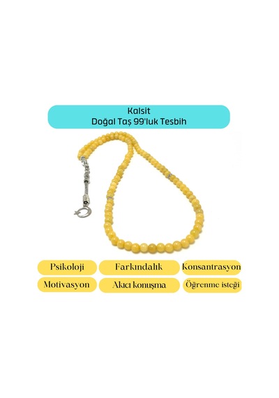 Yıldız Doğal Taş Kalsit 6mm 99luk Doğal Taş Tesbih