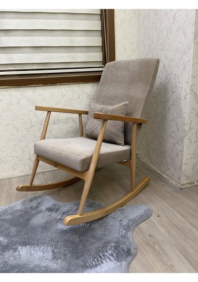 Asedia Trend Naturel Bej Sallanan Sandalye