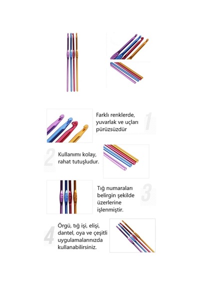 Tuhafiyecimiz 2.5 Numara Gagalı Örgü Tığı - No: 2,5 ( Bir Adet )