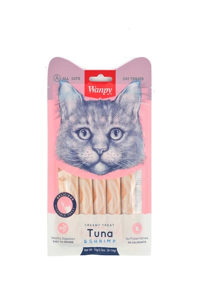 Wanpy Ton Balıklı Karidesli Likit Kedi Ödülü 5 x 14 G