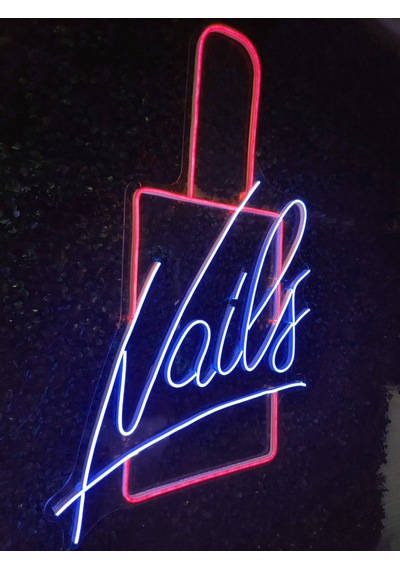 Nail Tırnak Manikür Pedikür Güzellik Merkezi Neon Led Tabela Dekoaratif 80x40cm