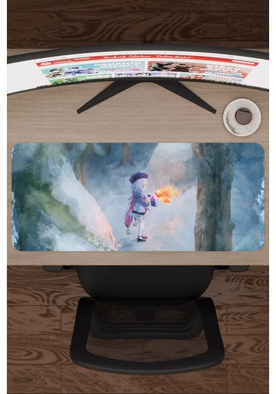 Qiqi Genshin Impact Anime Gacha V3 - 70x30 Xl Gaming Mouse Pad Fare Altlığı