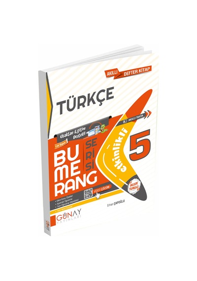 Günay Yayınları 5. Sınıf Bumerang Türkçe Akıllı Defter Kitabı