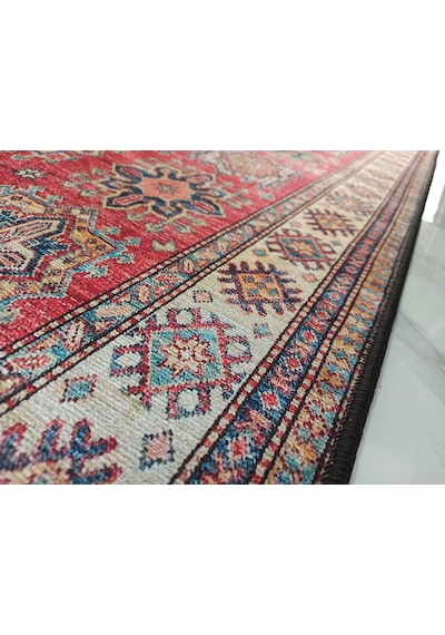 Geleneksel Kilim Desenli Kırmızı Ve Bej Etnik Halı - 14921ou Kırmız