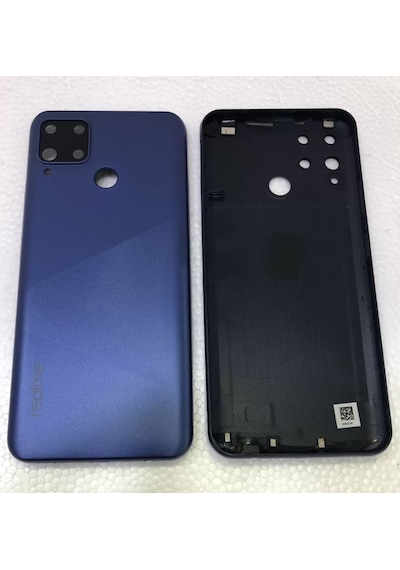 Realme C15 Mavi Arka Kapak Batarya Kapağı Pil Kapağı Mavi