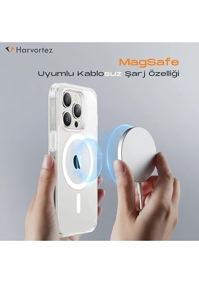 Tr Pro Max Kılıf 6.7 Magsafe İle Uyumlu Ultra Berrak Kamera Yüzey Korumalı Cep Telefon Kılıfı Yastıklı Köşe K Diğer
