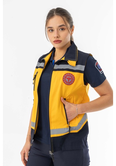 112 Acil Tıp Teknisyeni Yelek Reflektörlü Unisex Att004 Çok Renkli