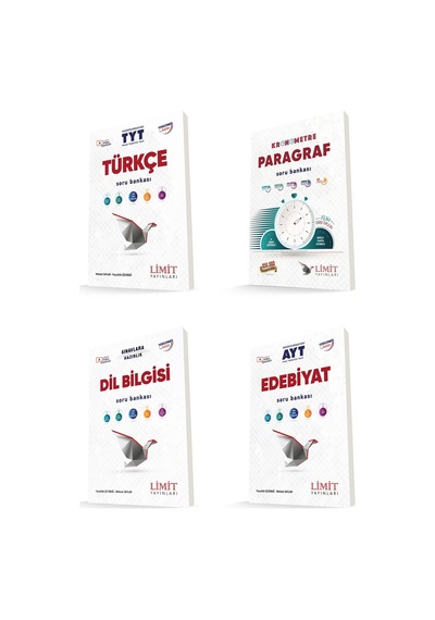 Limit Tyt Türkçe + Paragraf + Dil Bilgisi + Ayt 4 Kitap Seti
