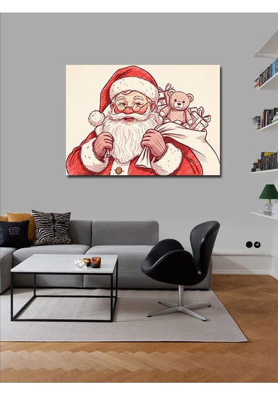 Kanvas Tablo Noel Baba Hediyesi 100cmx140cm