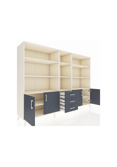 Hyperion Dolap 11 Raflı 3 Çekmeceli 4 Kapaklı 220x44x163 Aytaşı-a Aytaşı-antrasit Hyperion Dolap 11 Raflı 3 Çekmeceli 4 Kapaklı 220x44x163 Aytaşı-a Aytaşı-antrasit