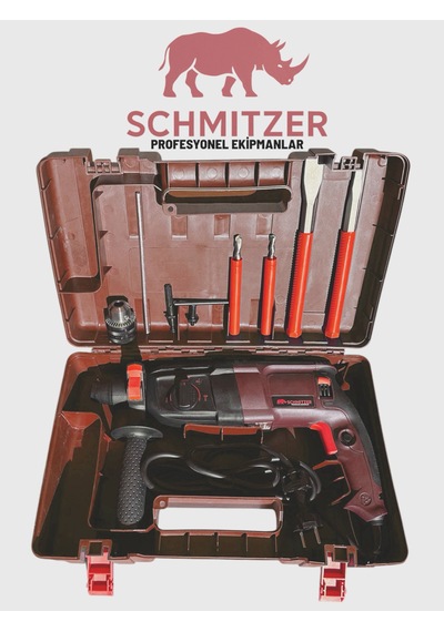 Schmıtzer 3'lü Set Sch-2603k Pro 850 W Sds Plus Metal Şanzuman Profesyonel Darbeli Matkap Kırıcı Delici 26mm Hilti