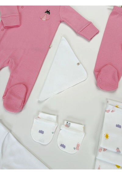 Sezgibaby Ayaş 10 Parça Erkek Yenidoğan Hastane Çıkışı Hediye Seti Beyaz