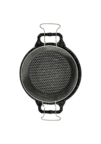 Polochef Döküm Granit Kızartma Tenceresi Fritöz 24cm Siyah
