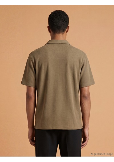 Lcw Vision Haki Regular Fit Kısa Kollu Resort Yaka Erkek Gömlek