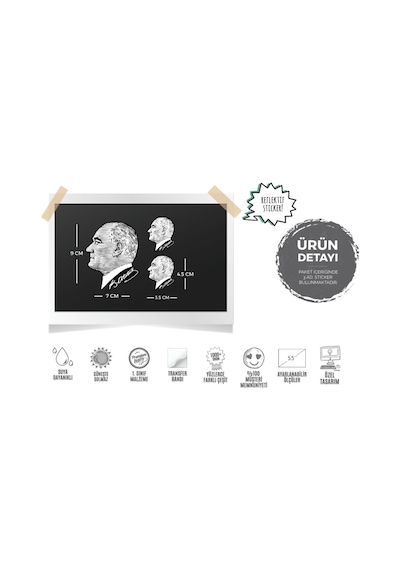 Rfhlm227 Reflektif Ozel Seri Ataturk Cizgi Calisma Set