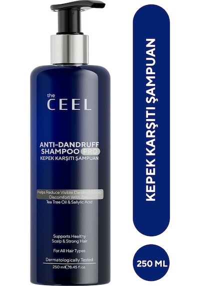 The Ceel Kepek Karşıtı ve Saç Derisi Bakımına Yardımcı Şampuan Zinc, Salisilik Asit ve Çay Ağacı Yağı 250 ML