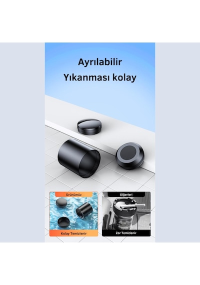 Coofbe Premium Car Ashtray Led Işıklı Alüminyum Taşınabilir Kapaklı Araba Küllük Kül Tablası Kokusuz