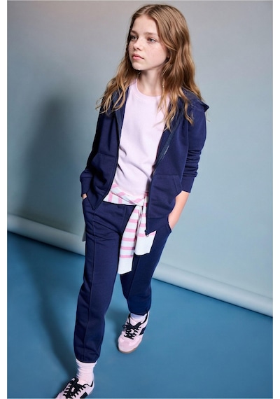 Defacto Esnek Belli Cepli Jogger Eşofman Altı Kız Çocuk X9036a626aunv241 Lacivert-nv241