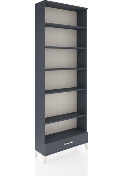 Arges Dolap 6 Raflı Tek Çekmeceli 88x30x243 Antrasit-antrasit Antrasit