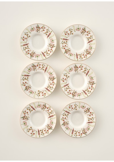 Bella Maison Flores Porselen 6'lı Çay Tabağı Seti 12 Cm Diğer
