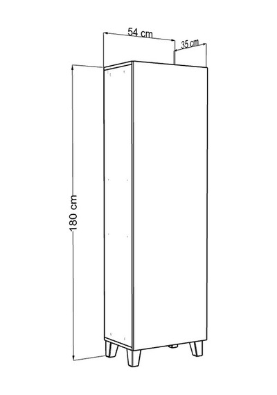 Çok Amaçlı Kapaklı Banyo Dolabı - Yüksek Raflı, Dar Alanlara Uyumlu Depolama Dolabı - Beyaz - 54cm Çok Amaçlı Kapaklı Banyo Dolabı - Yüksek Raflı, Dar Alanlara Uyumlu Depolama Dolabı - Beyaz - 54cm