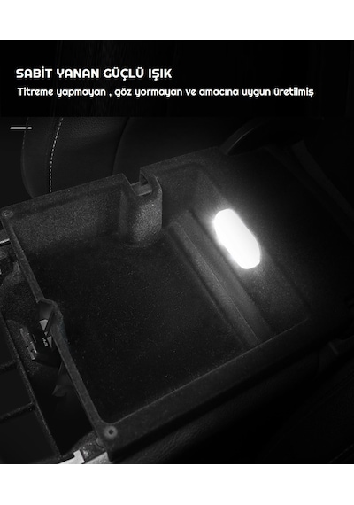 UniChrome 7 Renkli Araç İçi Dokunmatik Şarjlı Taşınabilir Mini Led Lamba