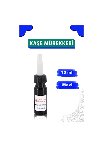 10 Ml Kaşe Mürekkebi, Flash Kaşe Mürekkebi- Mavi Çok Renkli