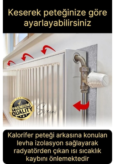 1 Adet Petek Arkası 1 Cm Isı Yalıtım Levhası Radyatör İzolasyon Kalorifer Ev Ofis Tasarruf Arkalığı