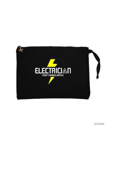 Zepplin Giyim Elektrikçi Siyah Clutch Astarlı Cüzdan / El Çantası Siyah