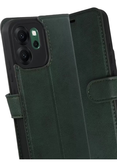 Oppo Reno 14f Trend S Plus Kapaklı Kılıf - Yeşil -